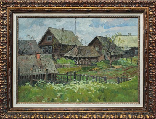 Неизвестный художник. Деревенский пейзаж